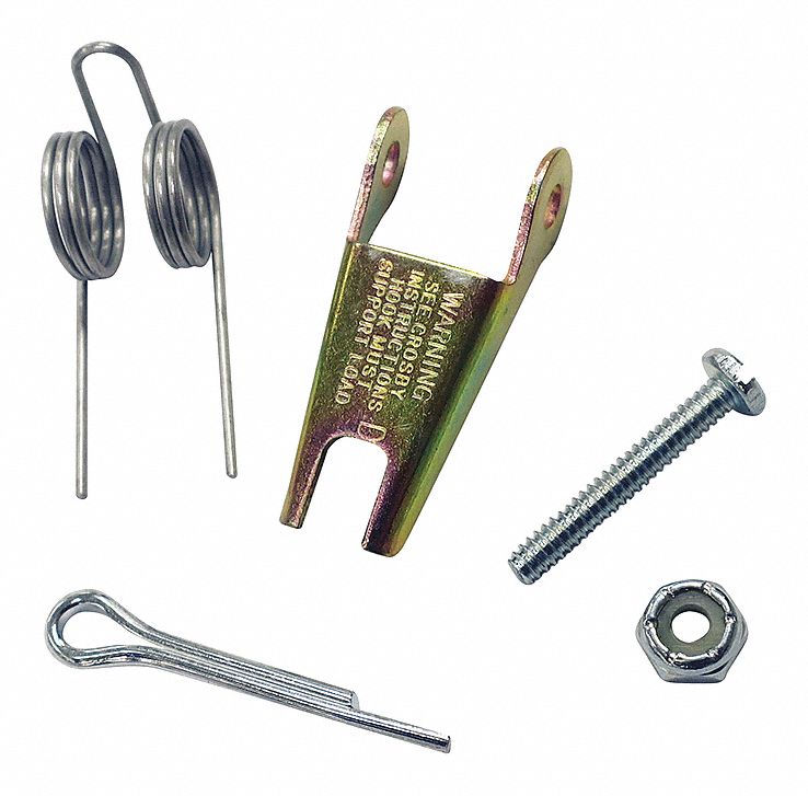 SPRING LATCH, SPRING, 1½ IN LATCH L, PIN,⅛ IN LATCH EYE DIA, 17/32 IN W BETWEEN EYES