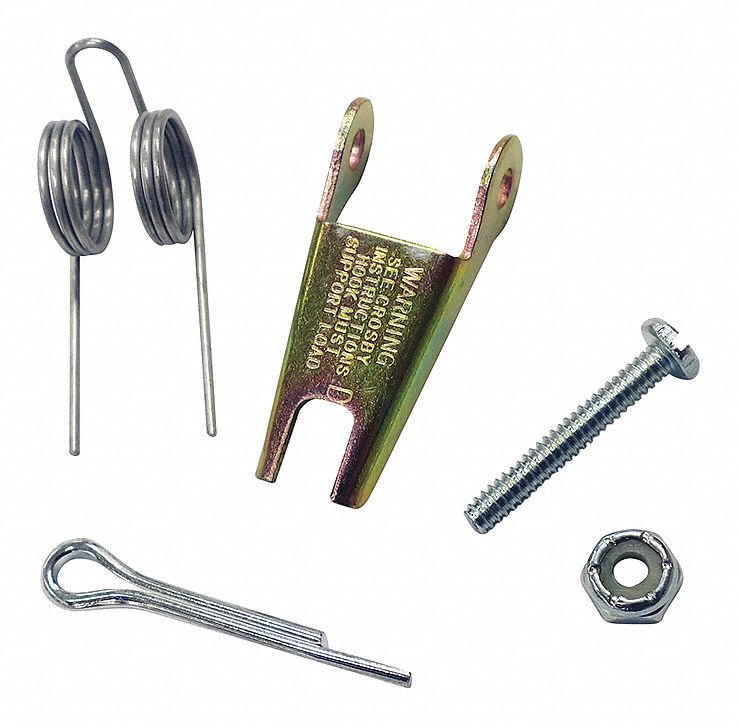 SPRING LATCH, SPRING, 1⅞ IN LATCH L, PIN,⅛ IN LATCH EYE DIA, 21/32 IN W BETWEEN EYES