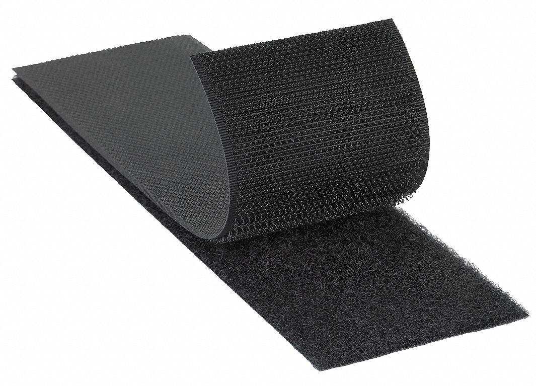 Hook-and-Loop Fastener: Roll, Black, Hook, 1 in Overall Wd, 150 ft Overall Lg, Sew-On