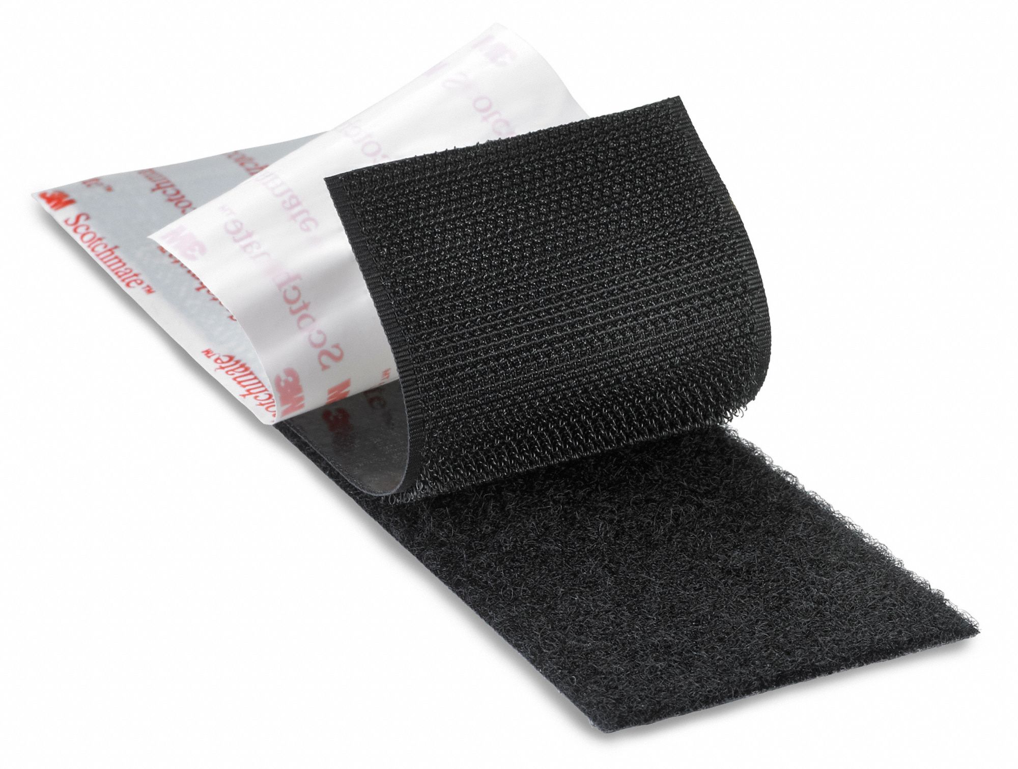 Hook-and-Loop Fastener: Roll, Black, Loop, 5/8 in Overall Wd, 150 ft Overall Lg, Adhesive, Rubber