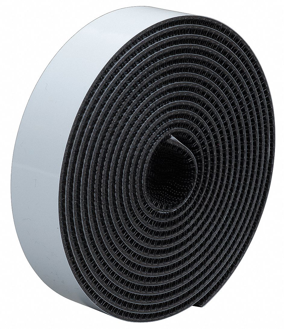 RECLOSABLE FASTENER,BLACK,3/4 IN W,PK2