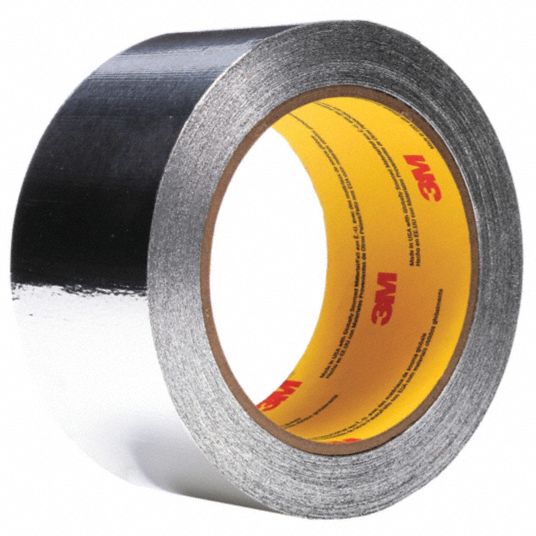 3M Aluminum Foil Tape 4380, Silver, 2 in x 55 yd, 3.25 Mil