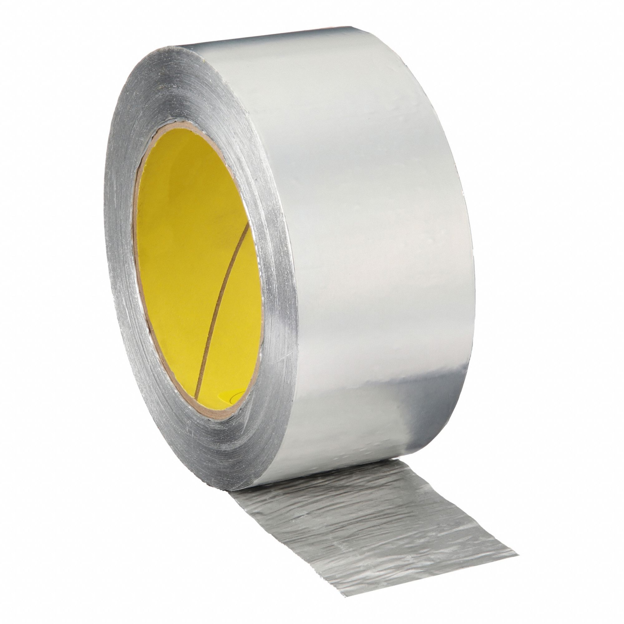 Foil Tape: 2 in Wd, 60 yd Lg, 4.5 mil Thick, Acrylic, Indoor, -40°F Min Temp, 300°F Max Temp