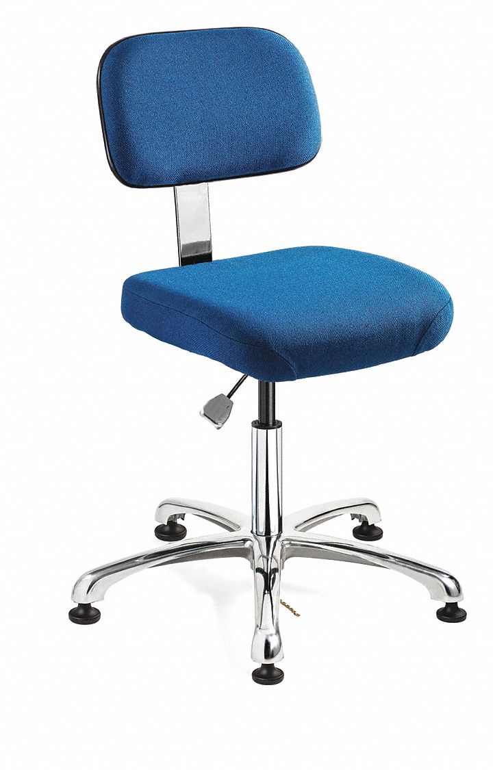 BEVCO, Fabric, 151/2 in to 21 in, Ergonomic ESD Chair 29WU358050