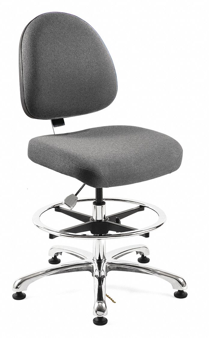 BEVCO, Fabric, 19 in to 261/2 in, Ergonomic ESD Chair 29WU799350ME