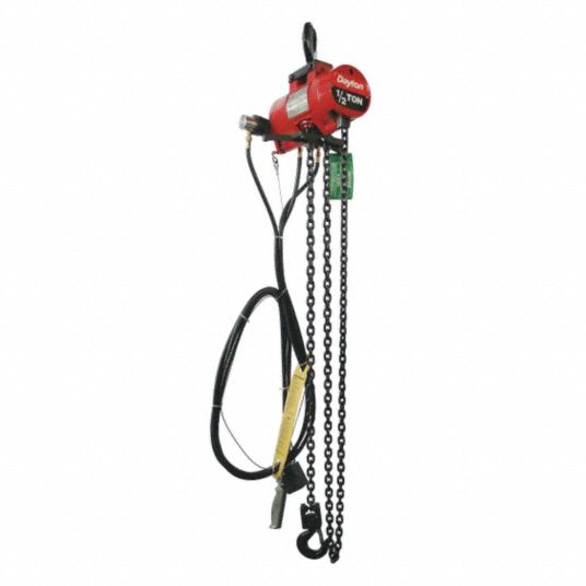 Dayton 29XL86 Air Chain Hoist, 1000 Lb.cap, 10 ft.Lift