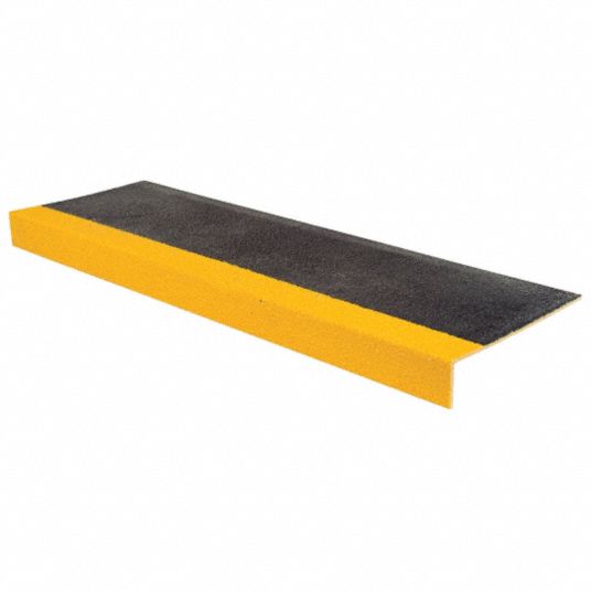 RUST-OLEUM Yellow/Black, Plastic/Fiberglass Stair Tread Cover ...