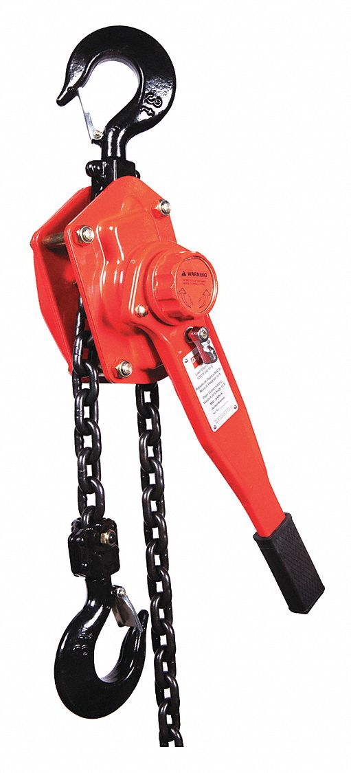 DAYTON, Hook Mounted No Trolley, 6,000 lb Lifting Capacity, Lever