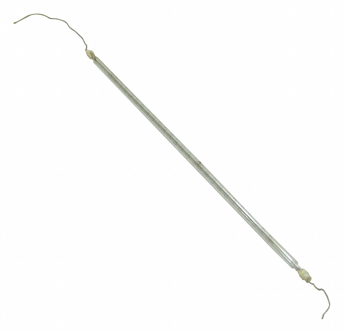ELECTRIC INFRARED TUBULAR HEATER ELEMENT, 1,600 WATT OUTPUT, 277V AC, 5&frac12; IN WIRE LEADS