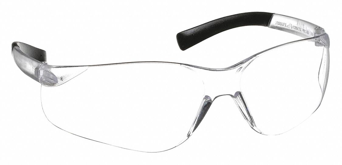 LUNETTES DE PROTECTION, S/MONTURE, ENVELOPPANTE, TRSP, CAOUTCHOUC, ANTIRAYURES, PC, CSA-2015