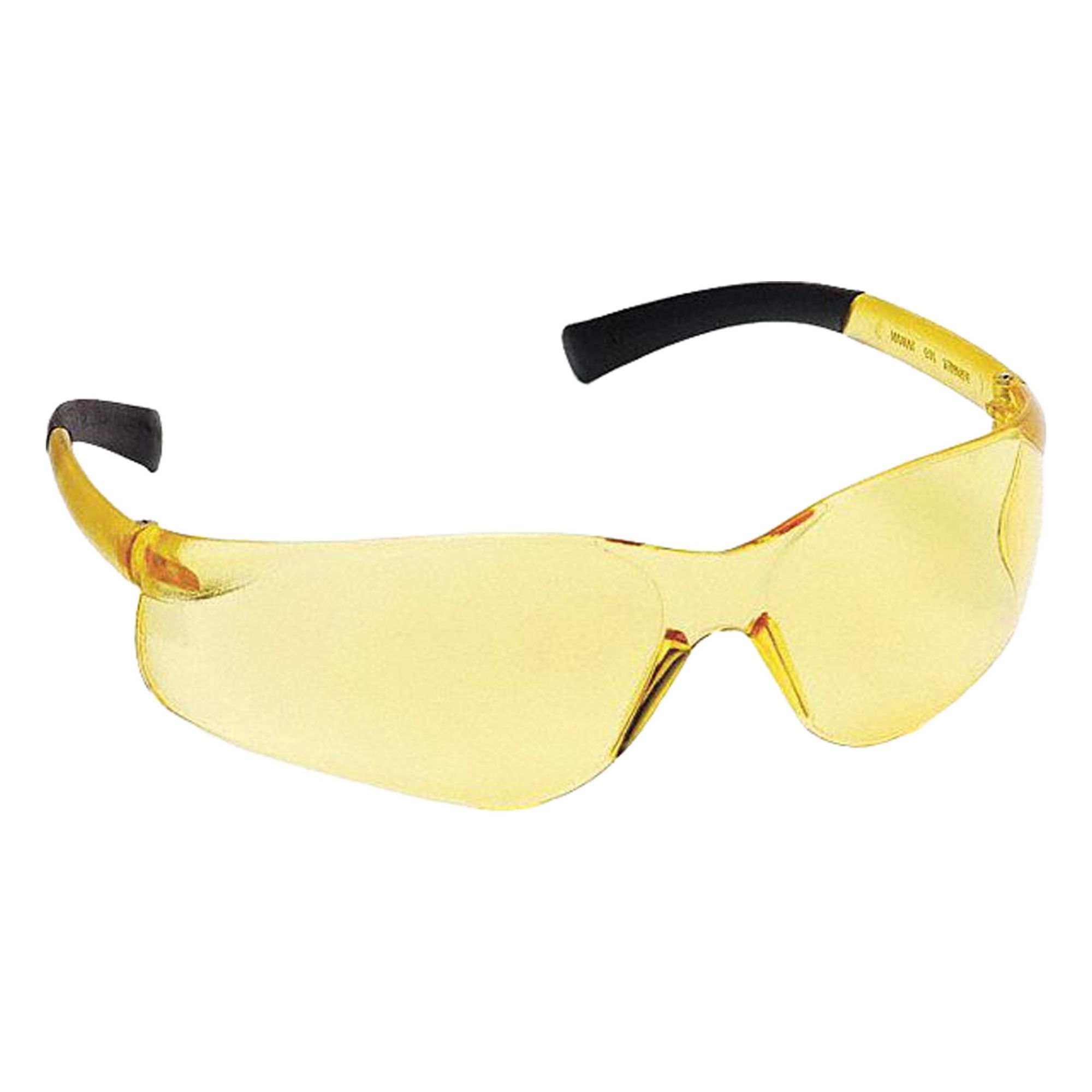Safety Glasses: Amber Lens, Frameless, Scratch-Resistant, Amber Frame, Ztek(R) Series