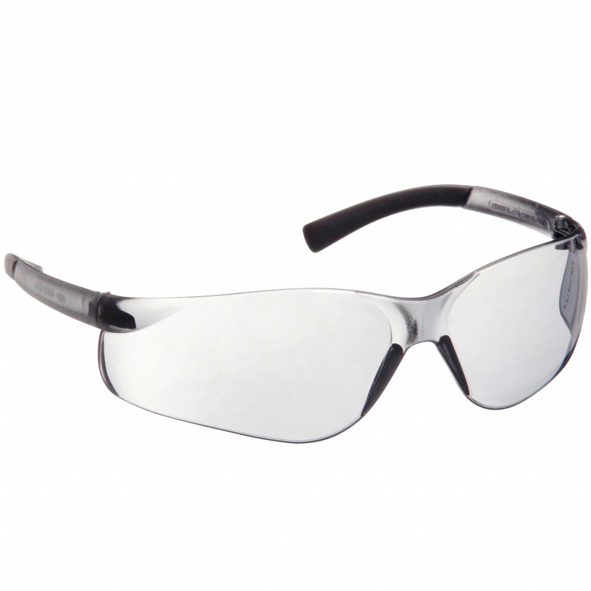 SAFETY GLASSES, FRAMELESS, WRAPAROUND, POLYCARBONATE, ANTI-SCRATCH, GREY, M, CSA, UNISEX