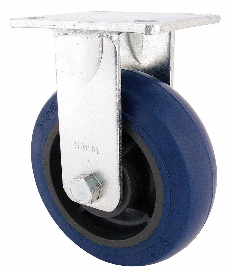 Rigid Plate Caster Rubber 6 in 820 lb.