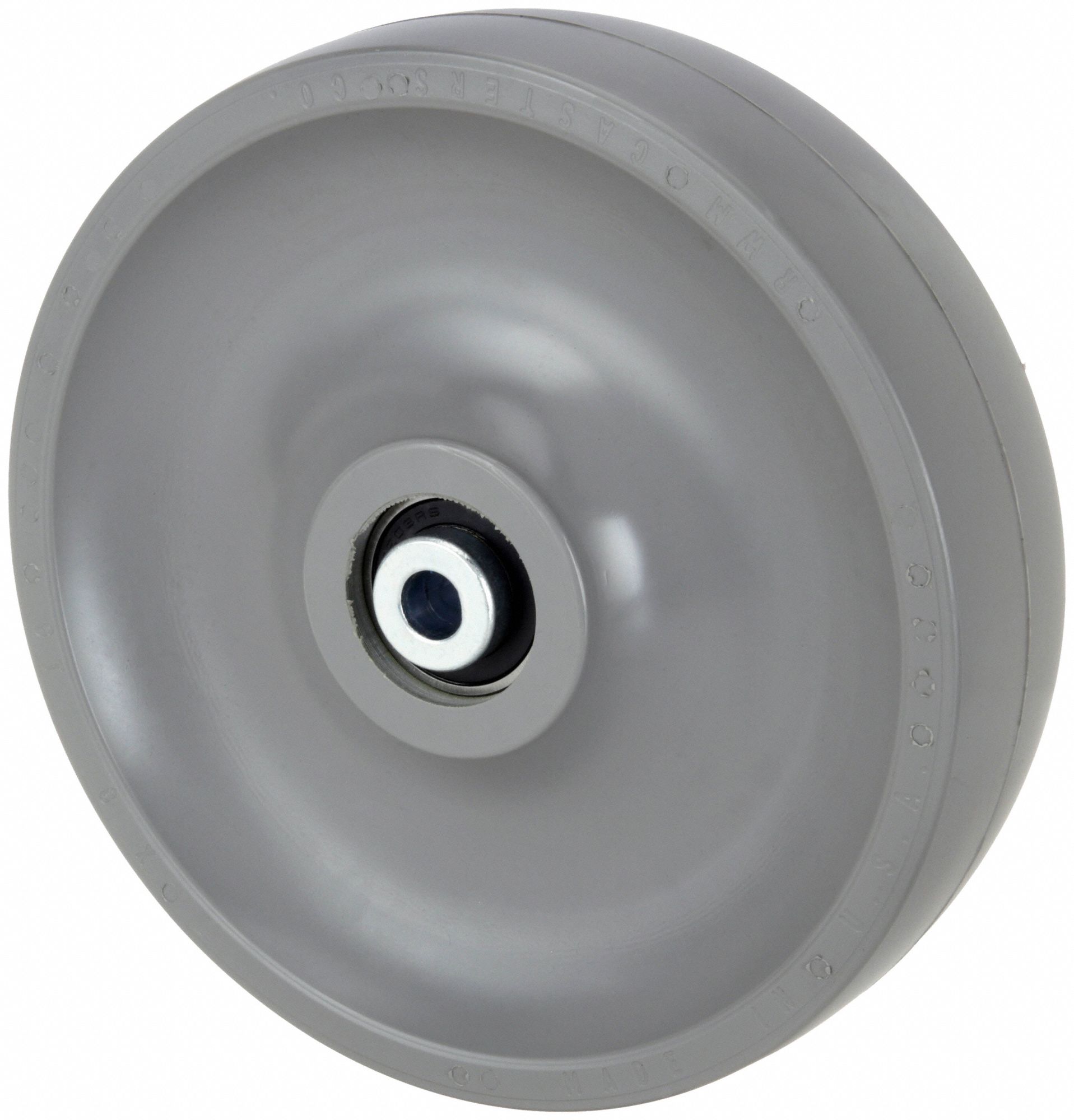 Caster Wheel: 8 in Wheel Dia., 2 in Wheel Wd, Elastomer, 1, 800 lb Load Rating, Std