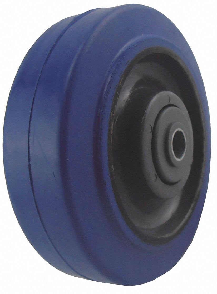 NONMARKING RUBBER TREAD ON PLASTIC CORE WHEEL, 4 IN WHEEL DIAMETER, 1¼ IN WHEEL W