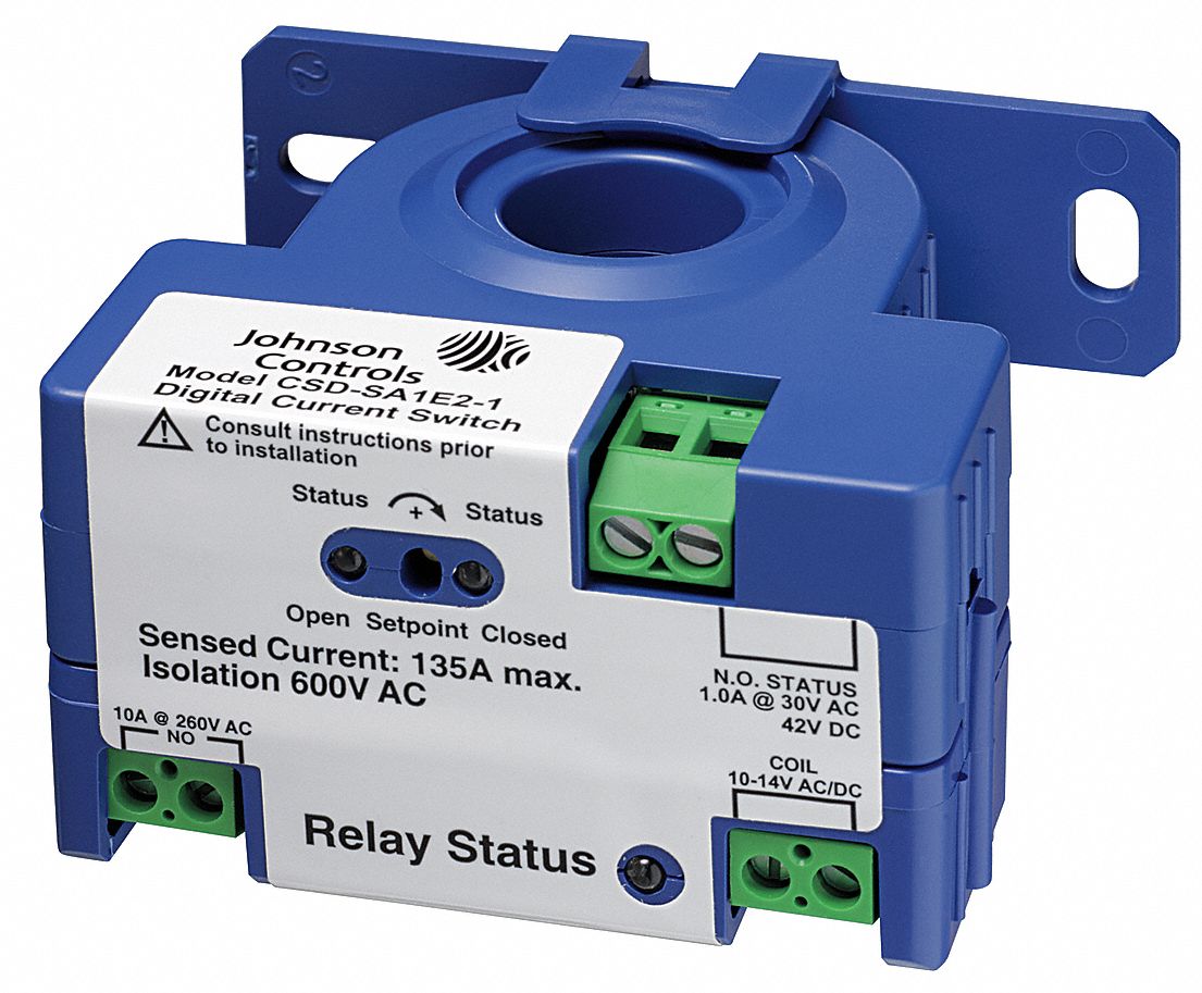 JOHNSON CONTROLS Current Sensing Relay, 12V AC/DC Input or Control