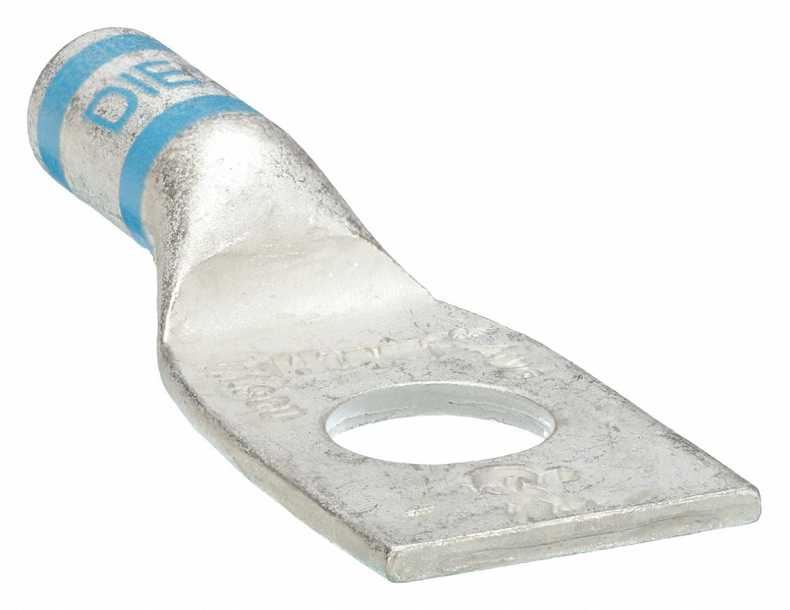 ONE-HOLE LUG COMPRESSION CONNECTOR, 8 AWG MAX WIRE SIZE, 5/16 IN STUD SIZE