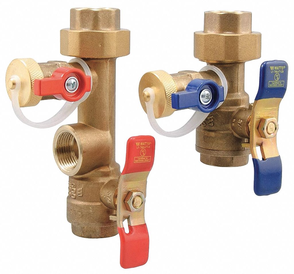 WATTS Tankless Water Heater Valve Set 3/4 in Connection Size, For Use