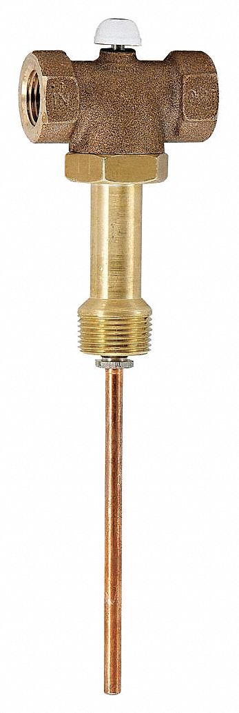Automatic Temperature Gas Shutoff Valve: FNPT x FNPT, 1/2 in x 1/2 in Connection Size