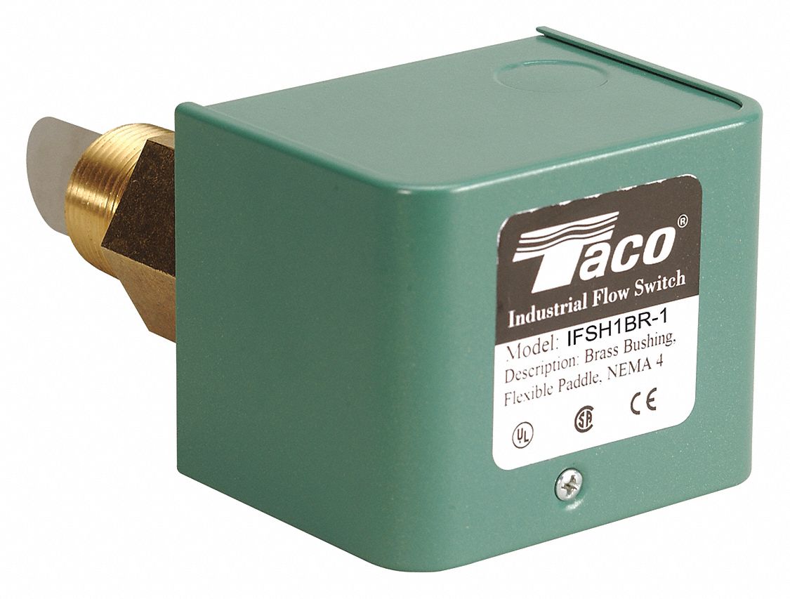 TACO 1 Industrial Flow Switch, Flow Decrease 3.5 to 7 gpm, Flow