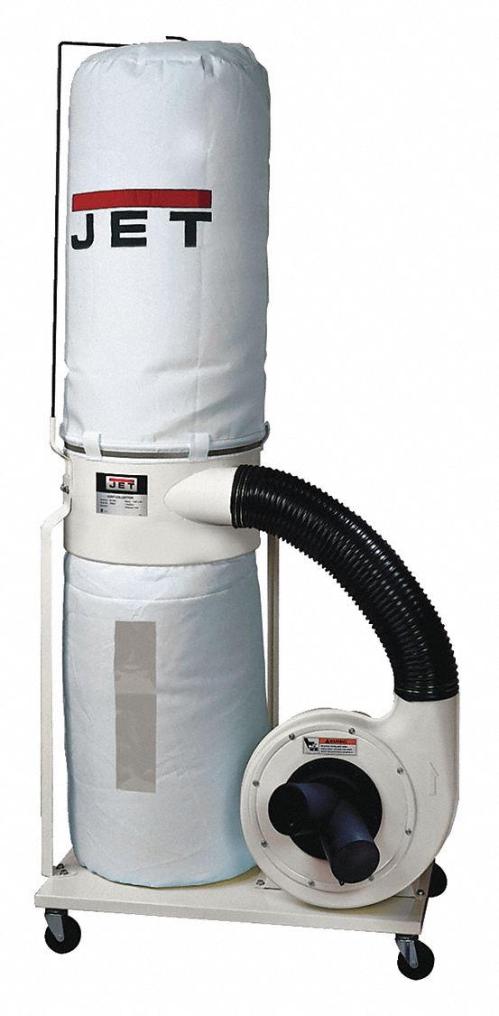 Wood Dust Collector: Single-Stage, 230/460V AC, 1, 200 cfm