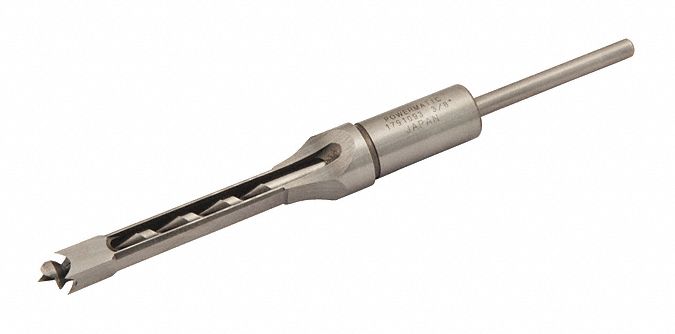 Wood Drilling Bit: Fractional Inch, Carbon Steel, 3/8 in Cutter Dia., 3/8 in Lg of Cut