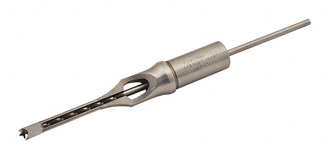 Wood Drilling Bit: Fractional Inch, Carbon Steel, 1/4 in Cutter Dia., 1/4 in Lg of Cut