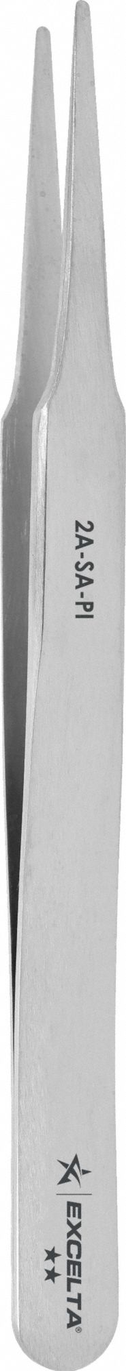 Tweezers: Stainless Steel, Round, Straight Tip