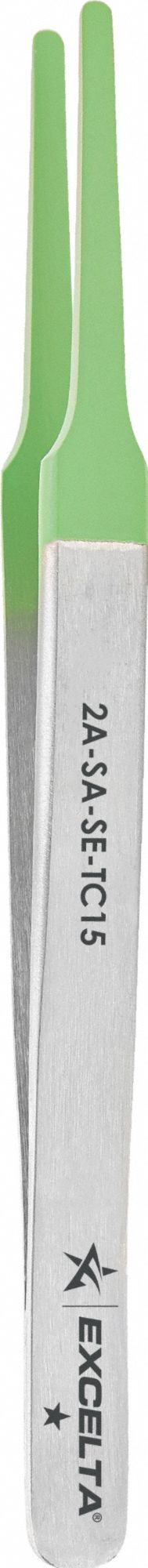 Tweezers: Plastic, Flat, Straight Tip, 1.5 mil Tip Thick