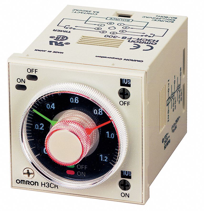 OMRON Single Function Time Delay Relay 8 Pins Relay, Rotary Knob