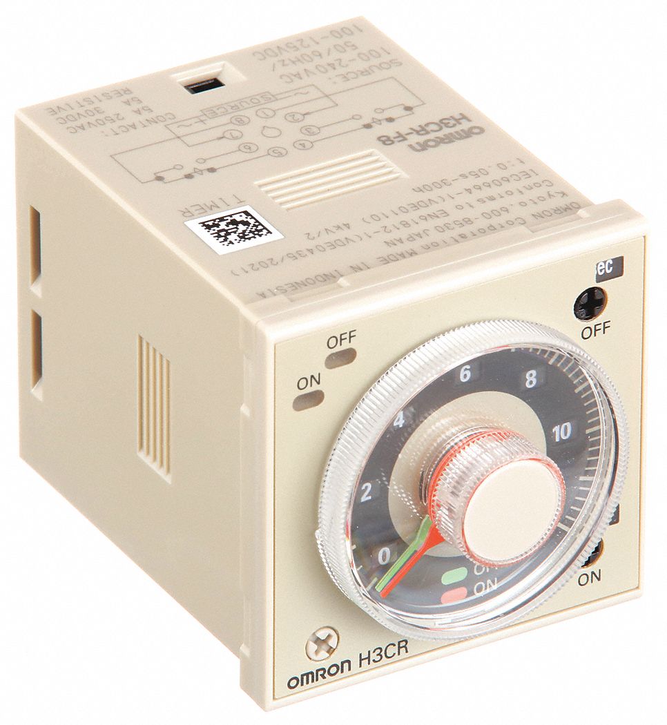 Omron relè 220v 5a h3y-2 timer di 1-60 sec 230v 240v 2 no / nc in