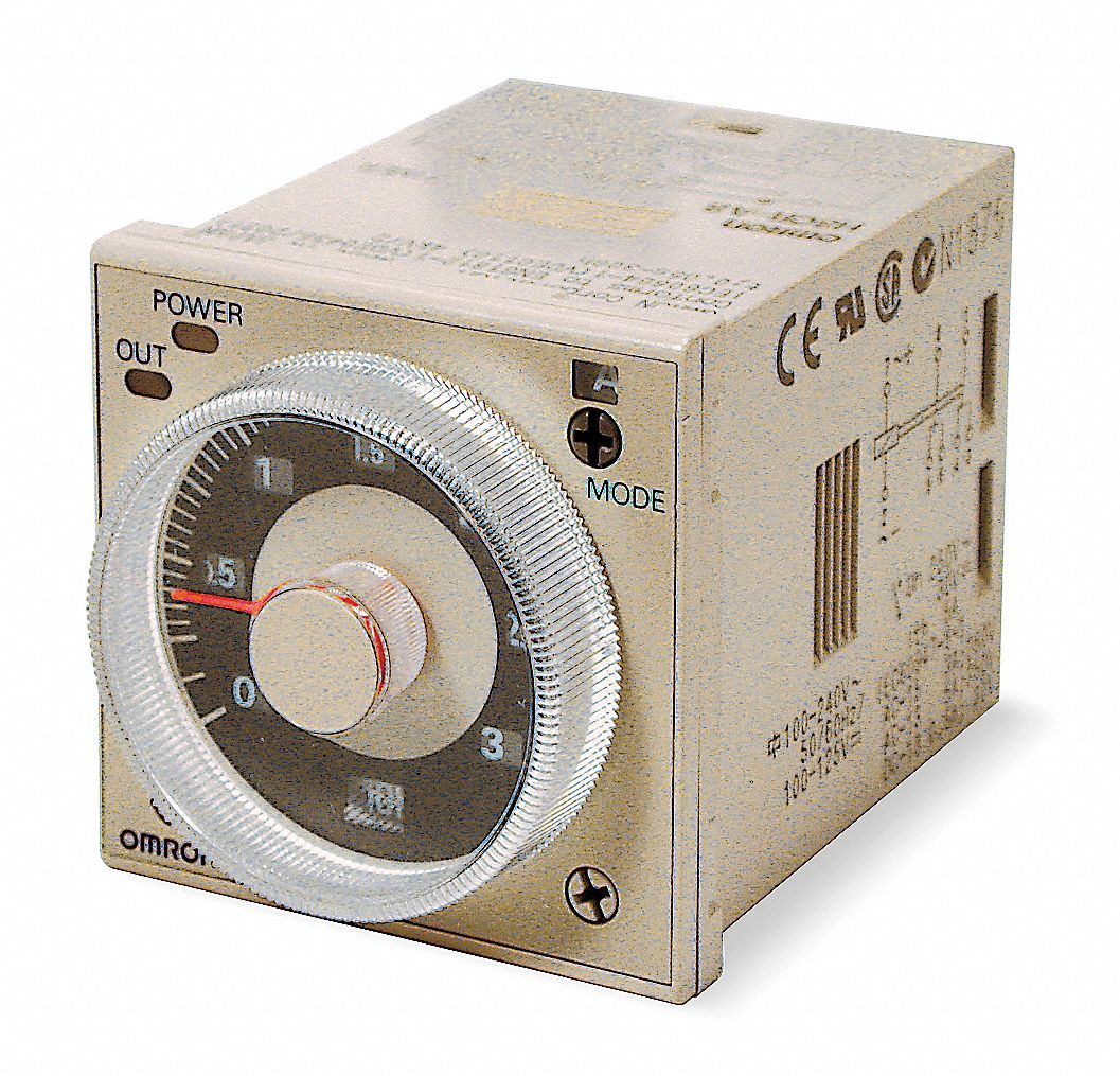 OMRON MultiFunction Time Delay Relay 8 Pins Relay, Rotary Knob, 100