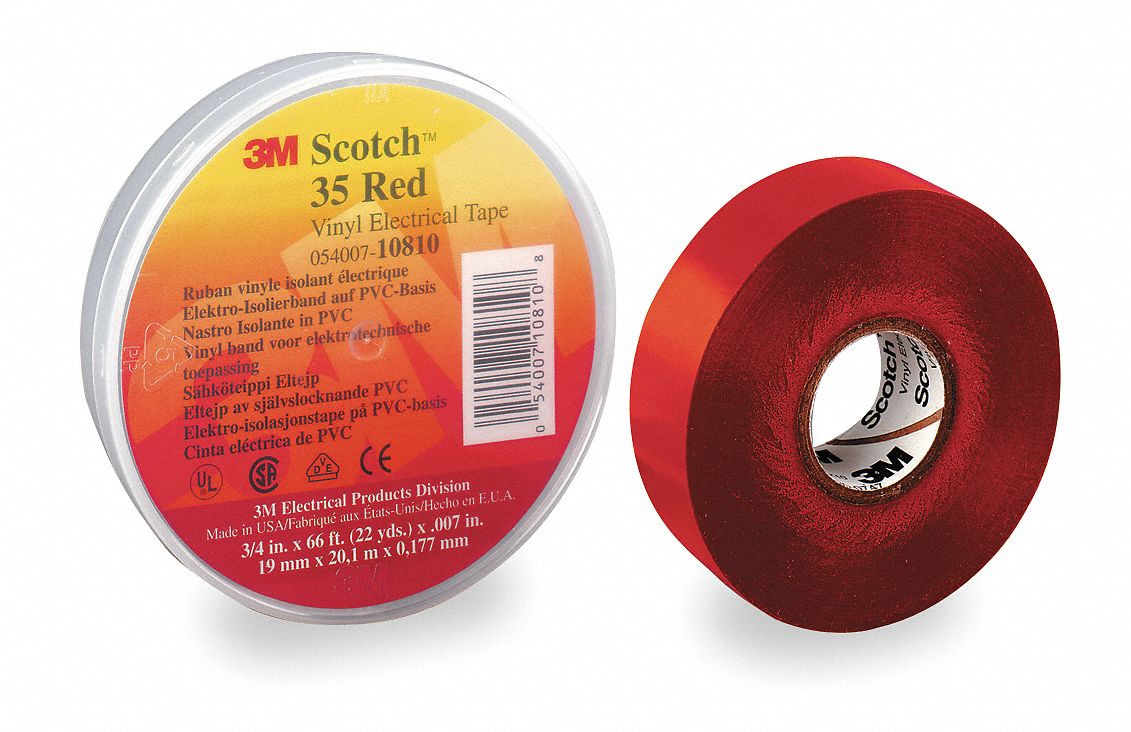 3M Scotch 3/4 in. W X 66 ft. L Red Vinyl Electrical Tape - Ace Hardware