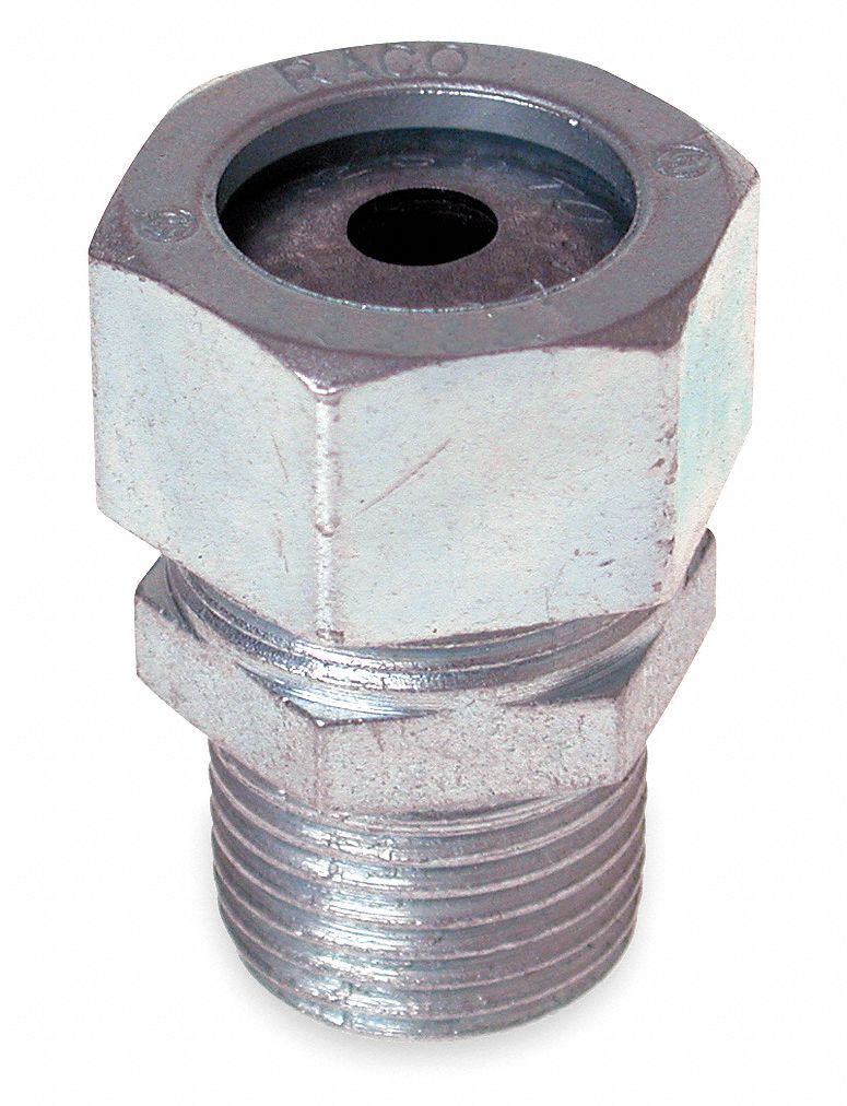 ENHANCED RATING CORD CONNECTOR, STEEL, ½ IN MNPT, 0.12 IN TO 0.25 IN, SILVER