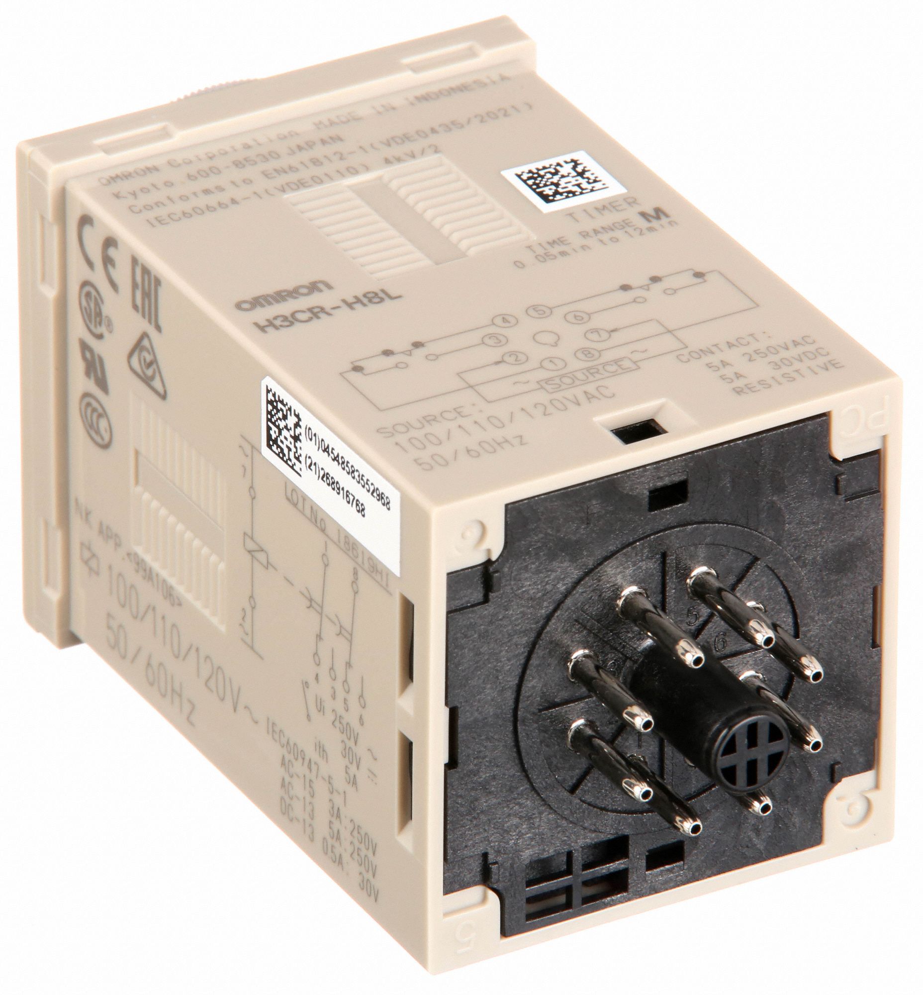 OMRON Single Function Time Delay Relay 8 Pins Relay, Rotary Knob