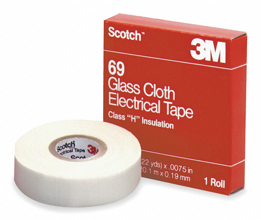 3M Scotch 69 Glass Cloth Electrical Tape, 3/4 x 66ft