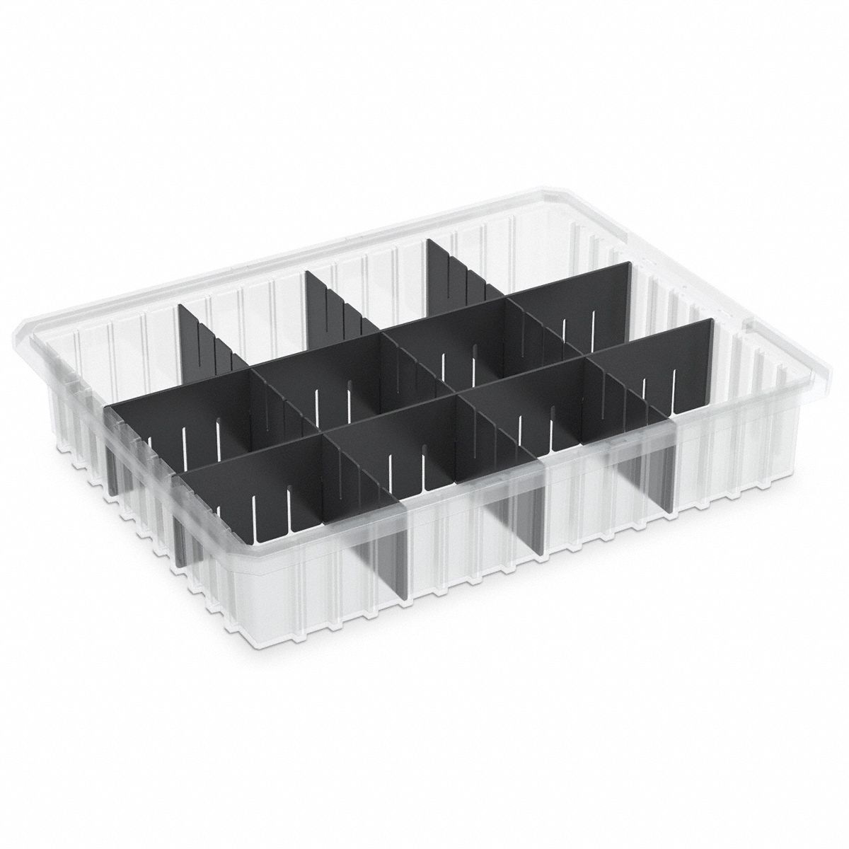 AKROMILS Long Divider, 161/2 x 6 In, Black 2A57742166 Grainger