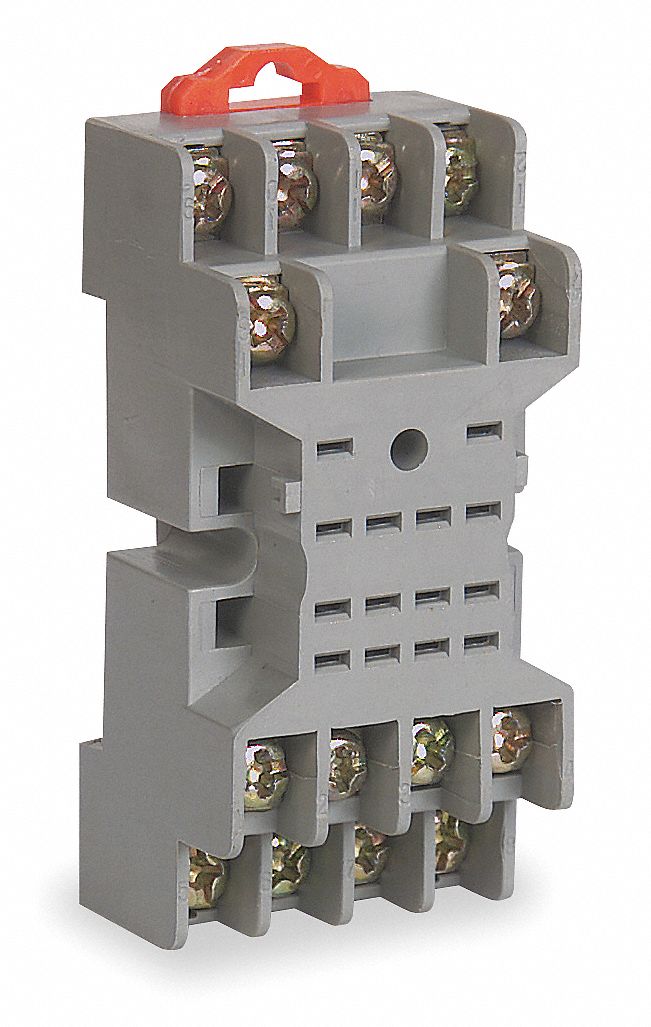 DAYTON Relay Socket, Elevator, Square, Number of Pins - Relay 14, 4PDT