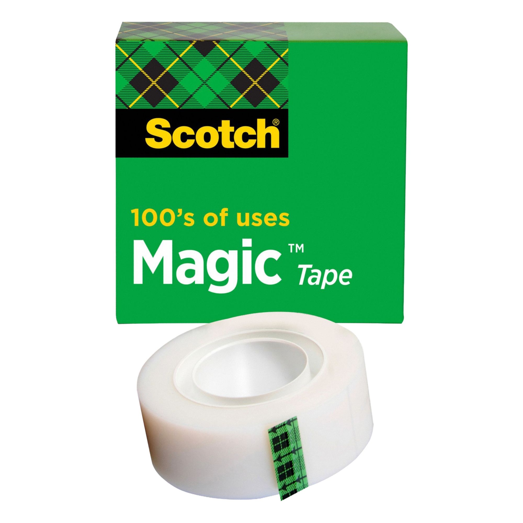 Office Tape: 3M™ Scotch™, 810, 3/4 in x 36 yd, 1 in Tape Core Dia, Transparent, Matte, 3M™