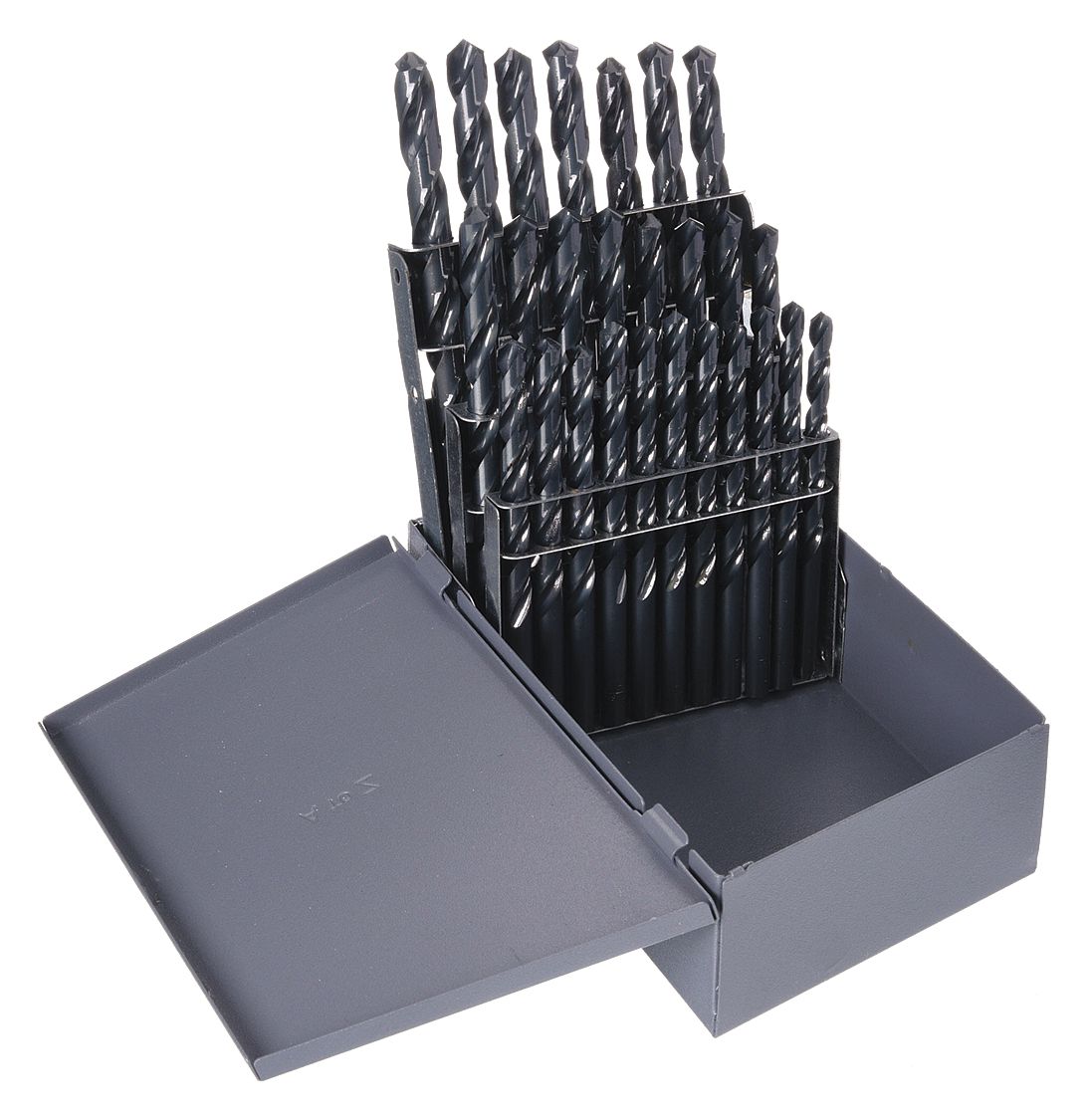 JOBBER LENGTH DRILL BIT SET, A SMALLEST BIT, Z LARGEST BIT, 26 DRILL BITS