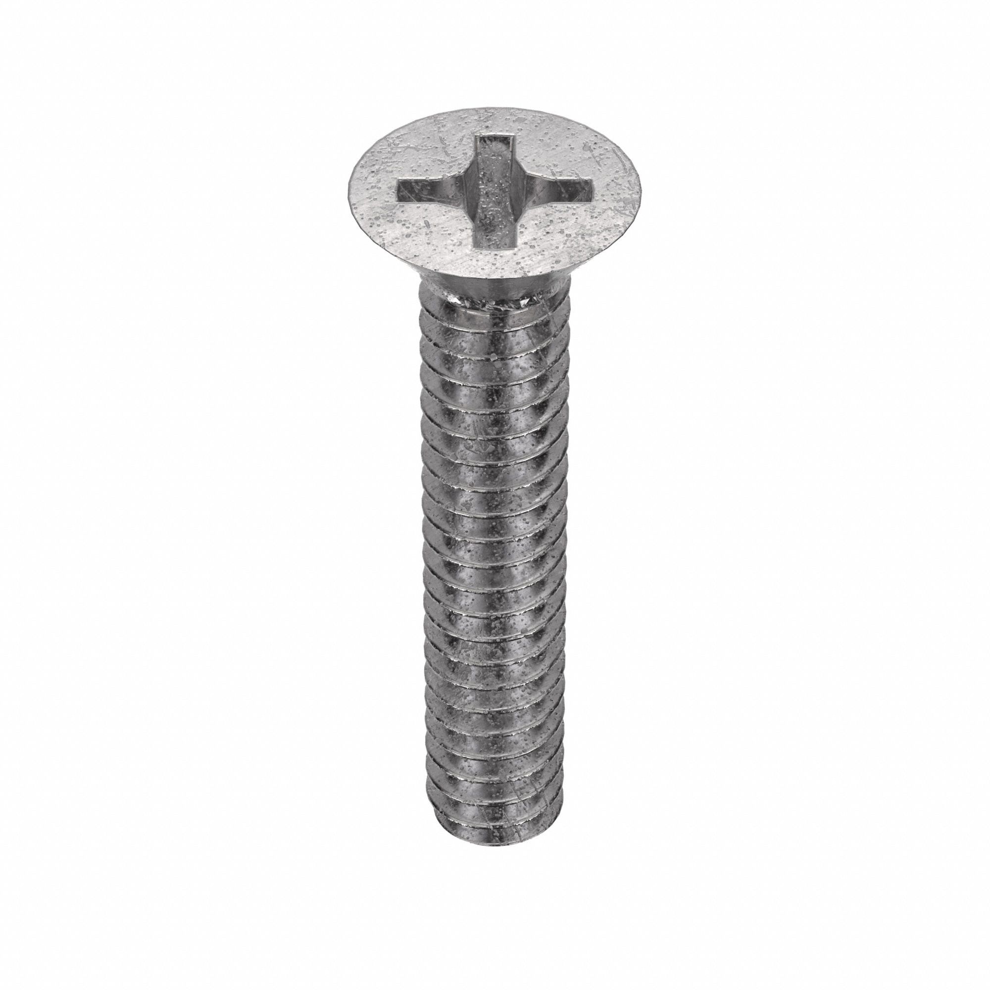 VIS DE MÉCANIQUE,NO4-40, 5/8PO L,INOX 18/8,LISSE, PLATE,CRUCIFORME,100PQ