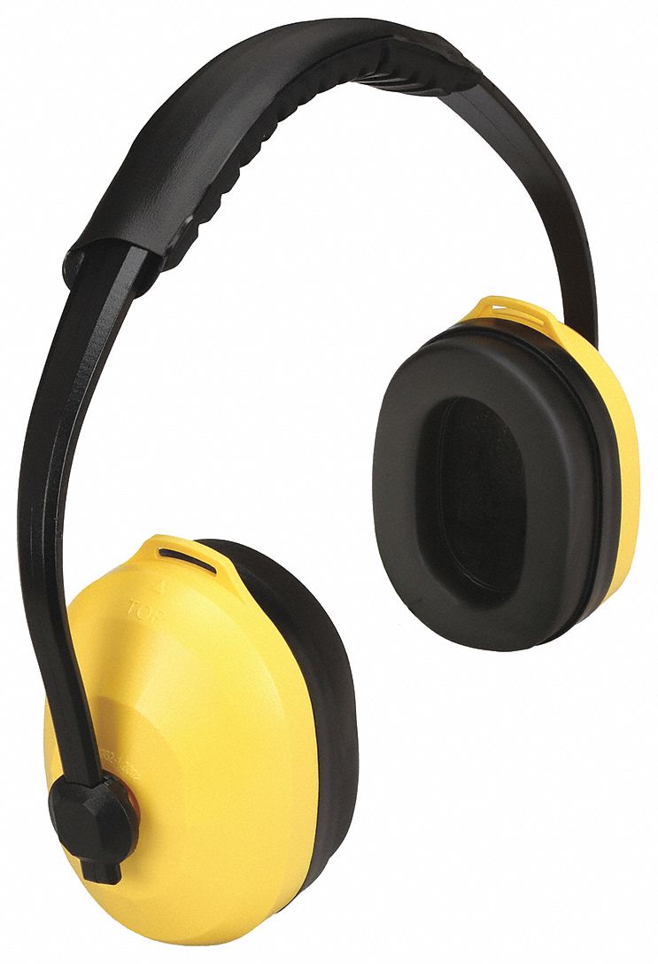 EARMUFFS, MULTI-POSITION, RIGID, BLK,YLW, PVC/ABS, 26DB, DIELECTRIC, INSULATED