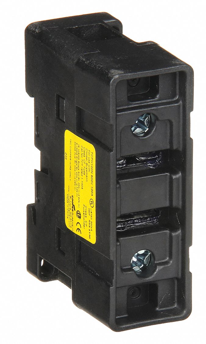 FUSE BLOCK, 1 POLE, 61 TO 100 A, 600V AC/DC, BOX LUG, NONINDICATING