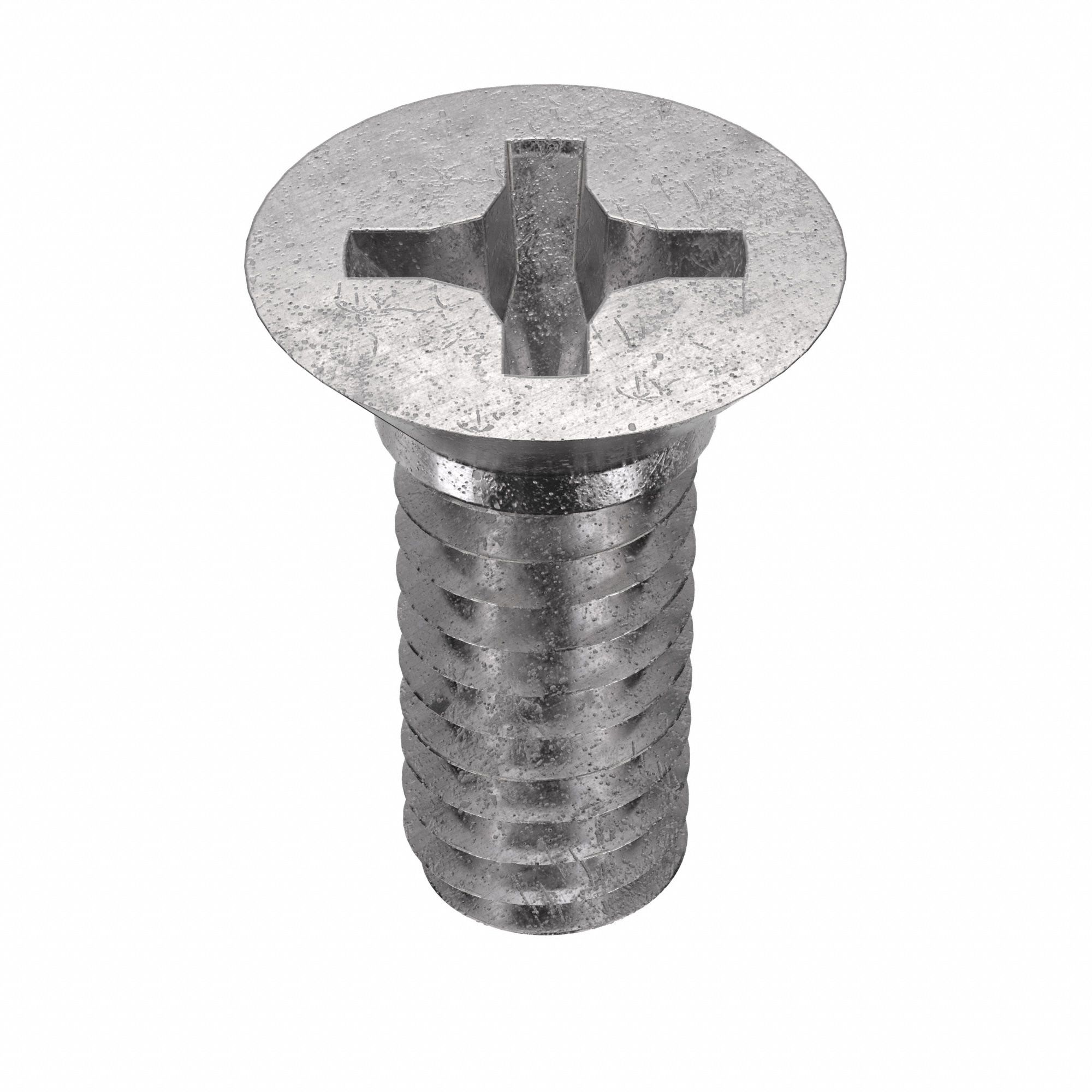 Machine Screw: M5x0.80 Thread Size, 12 mm Lg, 18-8, Stainless Steel, Plain, Flat, Phillips, 100 PK