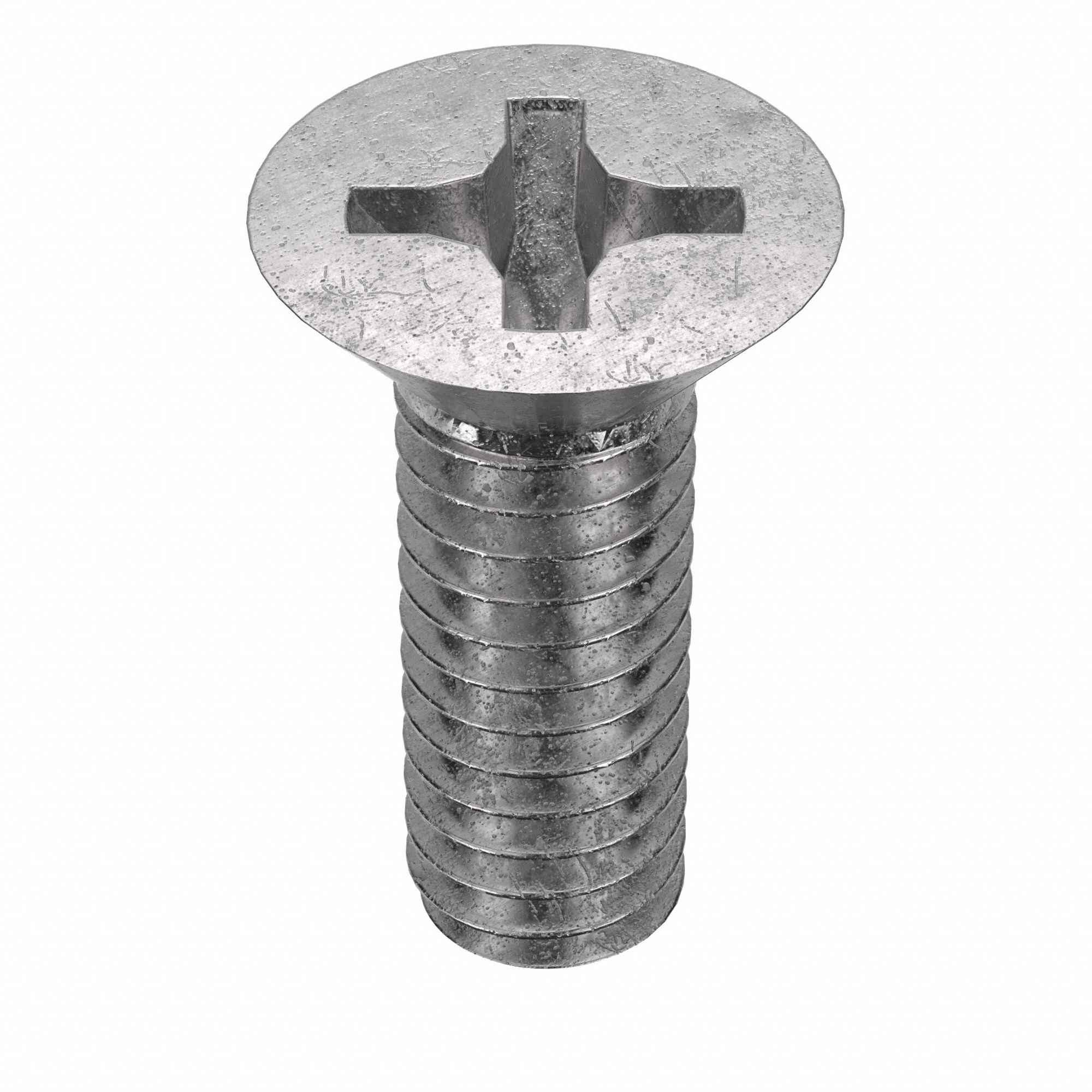 MACHINE SCREW, #10-24 THREAD, ½ IN L, 18-8 SS, PLAIN FINISH, FLAT, PHILLIPS, 100 PK