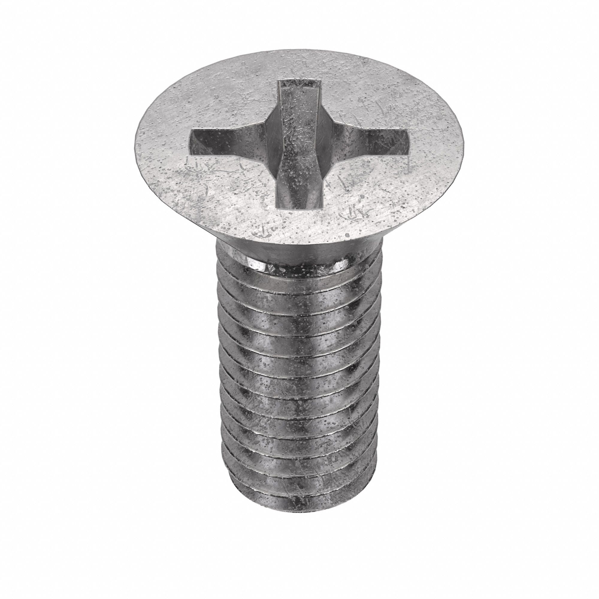 MACHINE SCREW, #10-32 THREAD, &frac12; IN L, 18-8 SS, PLAIN FINISH, FLAT, PHILLIPS, 100 PK