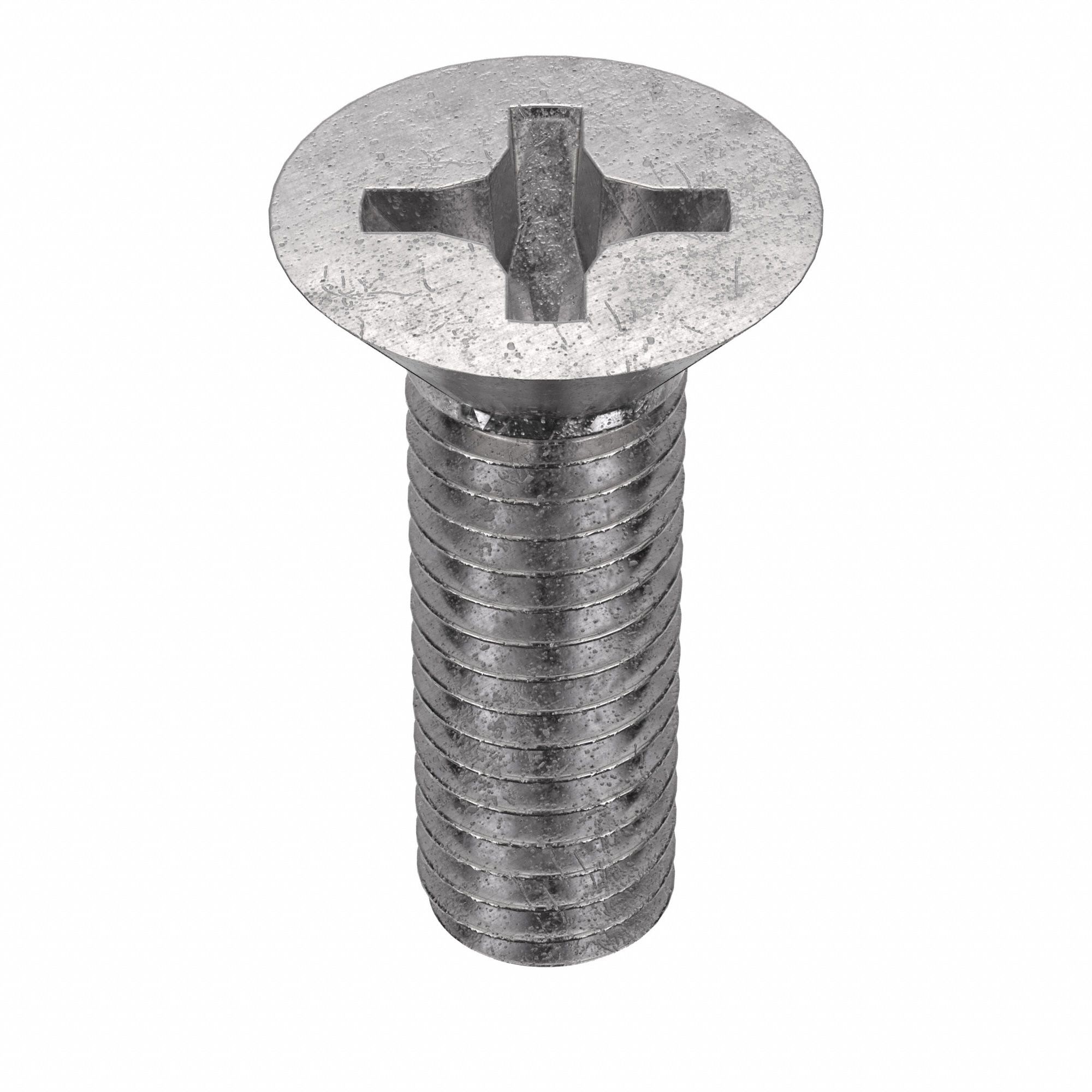 Machine Screws: #10-32 Thread Size, 5/8 in Lg, Stainless Steel, Plain, Flat, Phillips, 2, 500 PK