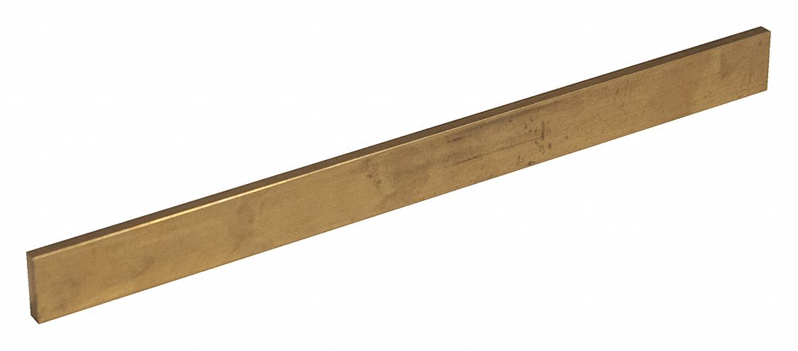 FLAT STOCK,1 FT L,58,000 PSI,BRASS