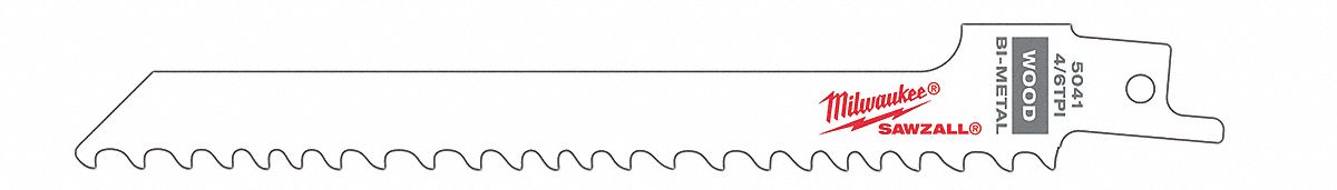 LAME DE SCIE ALTERNATIVE, BI-MÉTAL, 6X½X0,050 PO, 4 À 6 TPI, PQT DE 5, CONTOURS/BOIS