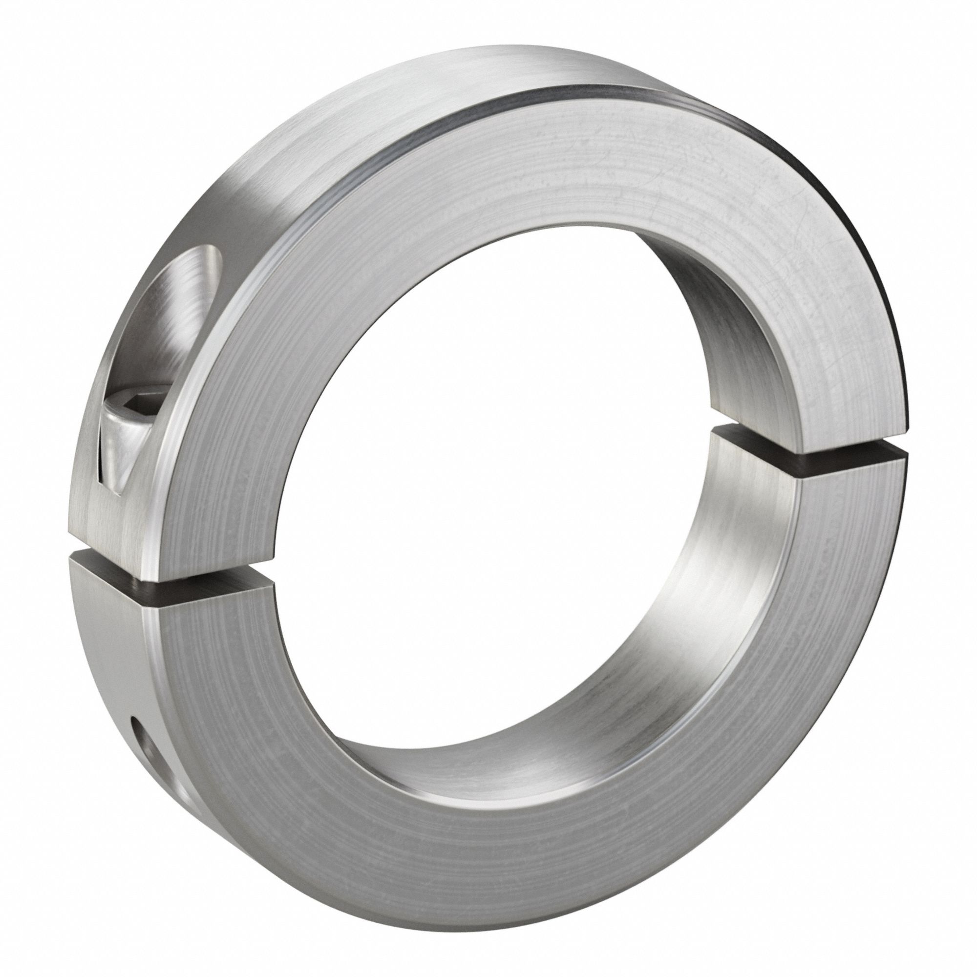 Shaft Collar: 2-Piece, Inch, Round, Clamp On, 2 7/8 in Bore Dia, 303